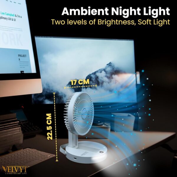 Portable Desk Fan Rechargeable - Image 2