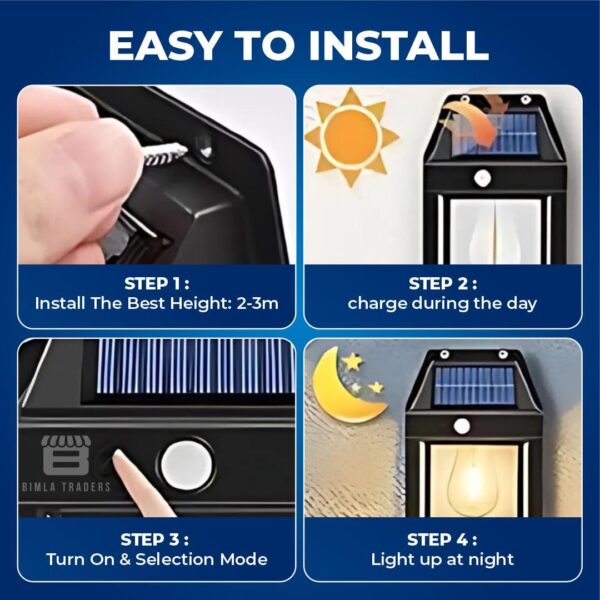 Solar LED Outdoor Light, Motion Sensor,Waterproof( Pack off 2pc ) - Image 3