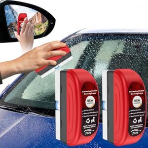 Car Glass Oil Film Remover Cleaning Brush (pack of 2)