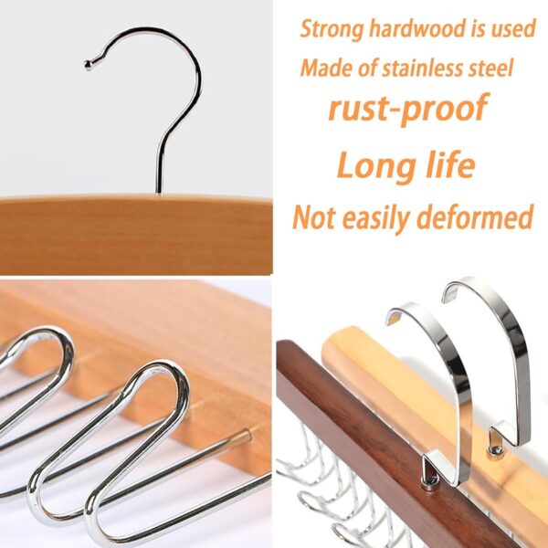 Wooden Hanger - Multipurpose Adjustable (Pack of 2 ) - Image 6